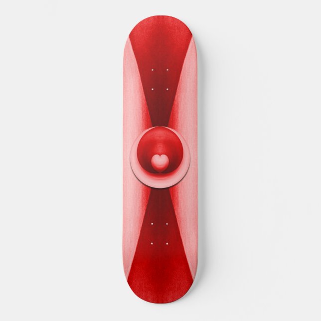 Elegant Valentine's Day Love Heart Skateboard (Front)