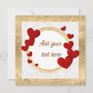 Elegant Valentines, Love, Anniversary Wedding Thank You Card