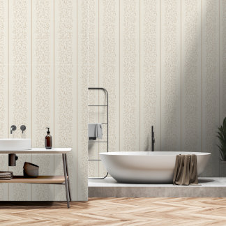 Elegant Vanilla Ticking and Swirls  Wallpaper
