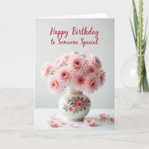 Elegant Vase Birthday Card