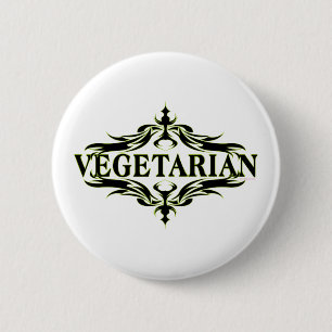 Elegant Vegetarian 6 Cm Round Badge