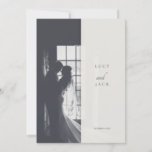 Elegant Vellum Overlay Photo Wedding Invitation