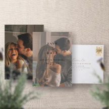 Elegant Vellum Overlay Watercolor 2 Photo Wedding