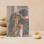 Elegant Vellum Overlay Watercolor Photo QR Code Save The Date<br><div class="desc">Send your engagement announcements in style with this elegant wedding Save the Date featuring a faux vellum layer over your photo. The back of the invitation features a trendy black and white ink texture, and a QR code link to your website. CREATOR'S NOTE: The "vellum overlay" on this product is...</div>