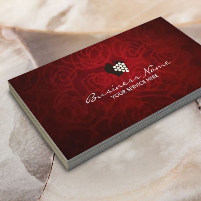 Elegant Velvet Texture Wine Business Cards (Creator Uploaded)