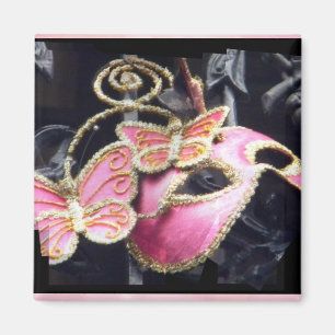 Elegant Venetian Mask Fridge Magnet