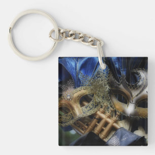 Elegant Venetian Masquerade Mask Acrylic Keychain