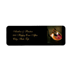 Elegant Venetian Masquerade Mask Address Label Return Address Label