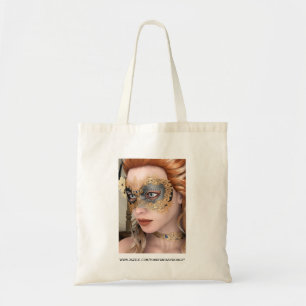 Elegant Venetian Masquerade Portrait Art Tote Bag