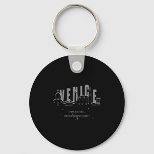 Elegant Venice Skyline Xmas Version  Key Ring