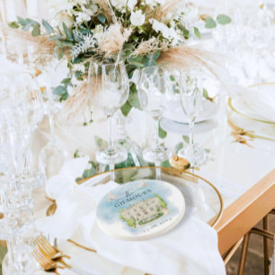 Elegant Venue flowers doves Wedding Luxury Coaster