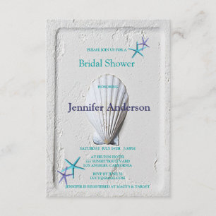 Elegant Venus Clam Beach Seashore Bridal Shower Invitation