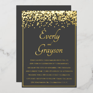 Elegant Veri Charcoal and Gold Wedding  
