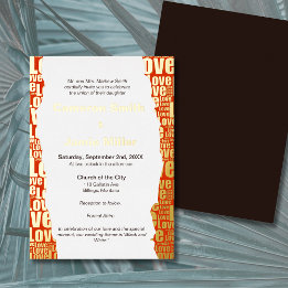 Elegant Vermilion Love Typography Wedding