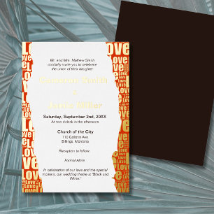 Elegant Vermilion Love Typography Wedding