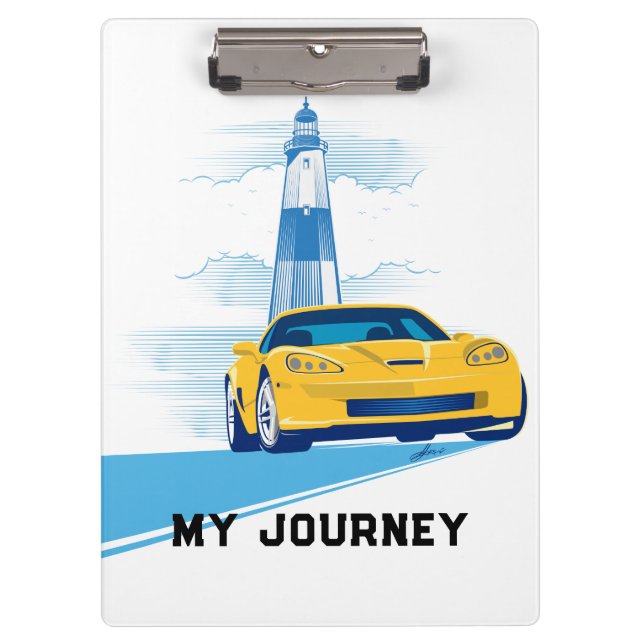 ELEGANT VETTE AUTOMOBILE ART CLIPBOARD (Front)