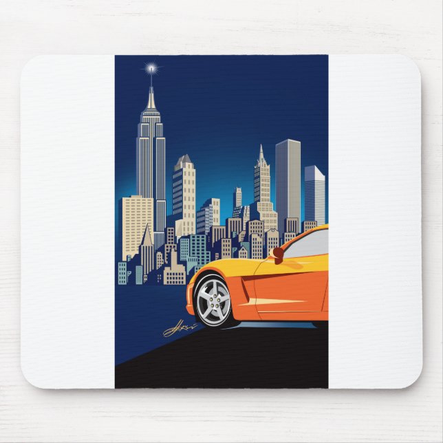 ELEGANT VETTE AUTOMOBILE ART MOUSE PAD (Front)
