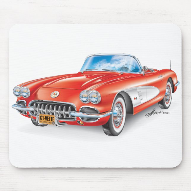ELEGANT VETTE AUTOMOBILE ART MOUSE PAD (Front)