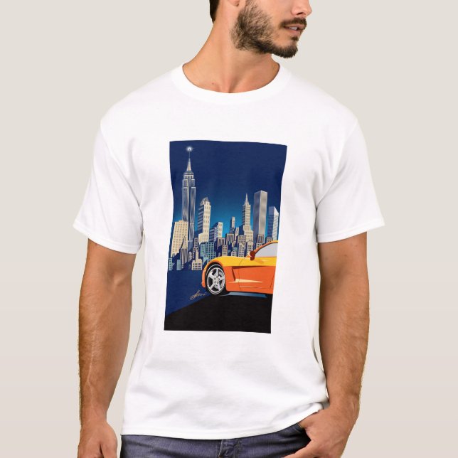ELEGANT VETTE AUTOMOBILE ART T-Shirt (Front)