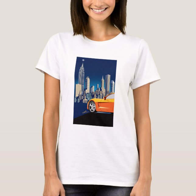 ELEGANT VETTE AUTOMOBILE ART T-Shirt (Front)
