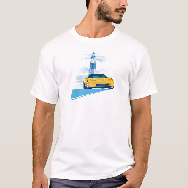 ELEGANT VETTE AUTOMOBILE ART T-Shirt (Front)