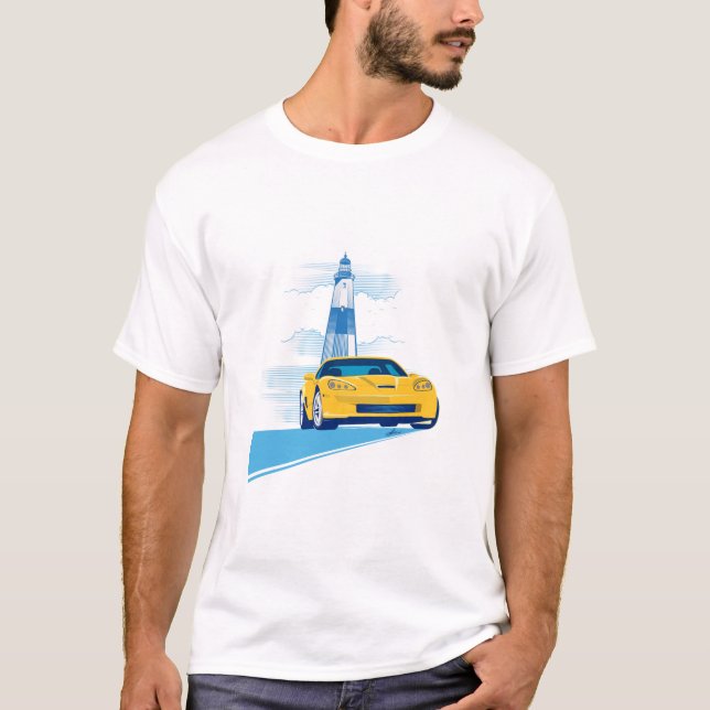ELEGANT VETTE AUTOMOBILE ART T-Shirt (Front)
