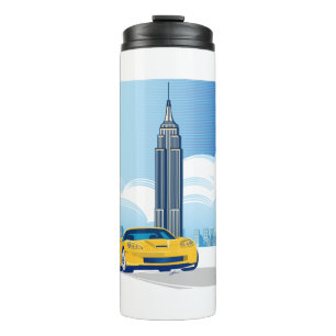 ELEGANT VETTE AUTOMOBILE ART THERMAL TUMBLER