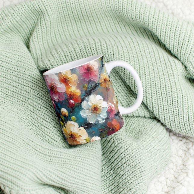 Elegant & Vibrant Floral - Bloom Boldly with Colou Coffee Mug (Creator Uploaded)