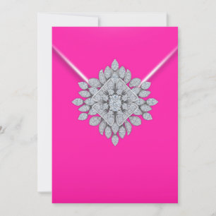 Elegant Vibrant Pink Amber Birthday Party Invitati Save The Date