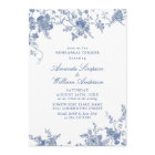 Elegant Victorian Blue Floral Rehearsal Dinner