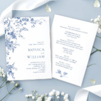 Elegant Victorian Blue French Floral Wedding