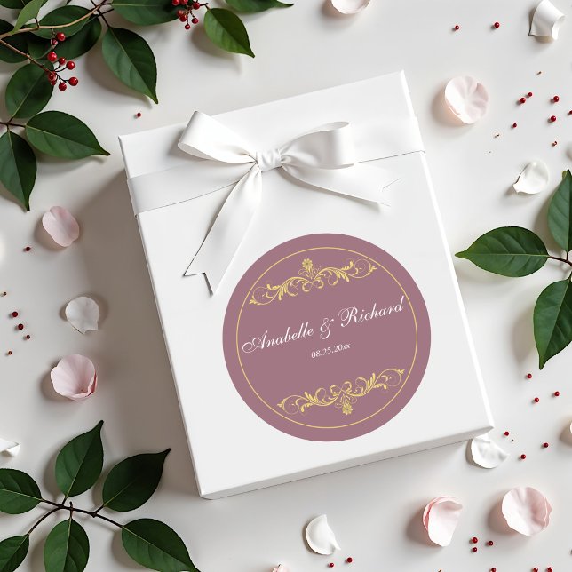 Elegant Victorian Classic Round Sticker (Creator Uploaded)