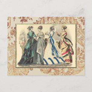 Elegant Victorian Fashions Postcard