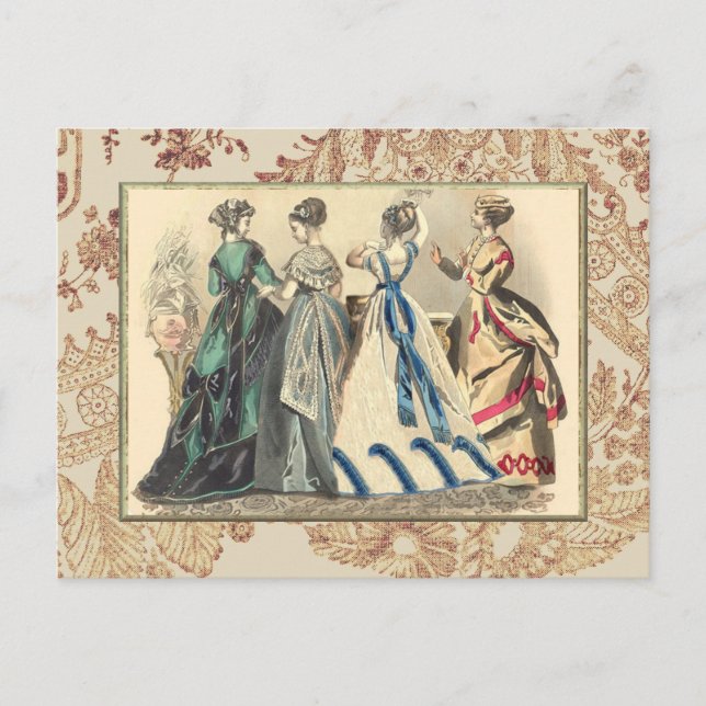 Elegant Victorian Fashions Postcard (Front)