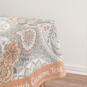 Elegant Victorian Floral Vintage Personalised Tablecloth