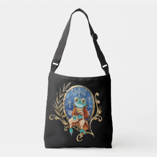 Elegant Victorian Frog Crossbody Bag