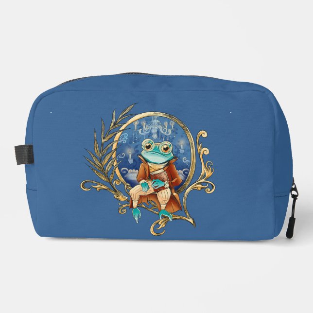 Elegant Victorian Frog Dopp Kit (Front)