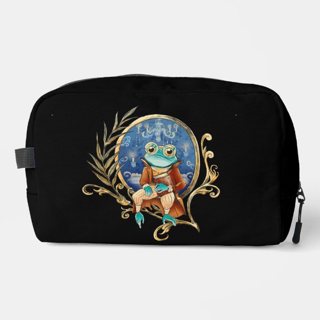 Elegant Victorian Frog Dopp Kit (Front)