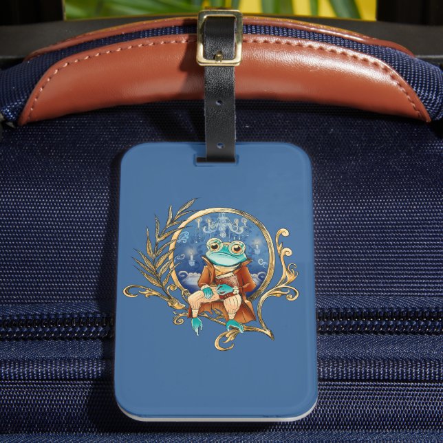 Elegant Victorian Frog Luggage Tag (Front Insitu 2)