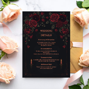 Elegant Victorian Gothic Romance Wedding Enclosure Card