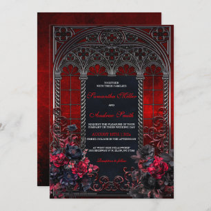 Elegant Victorian Gothic Wedding Invitations
