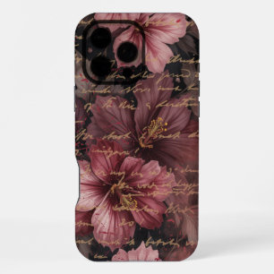 Elegant Victorian Hibiscus Romance iPhone 16 Pro Max Case
