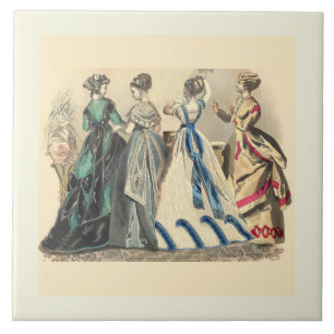 Elegant Victorian Ladies  Ceramic Tile