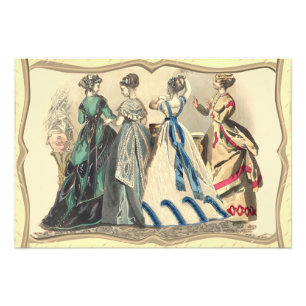 Elegant Victorian Ladies Fashions Photo Print