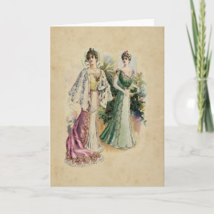 Elegant Victorian Ladies Greeting Card