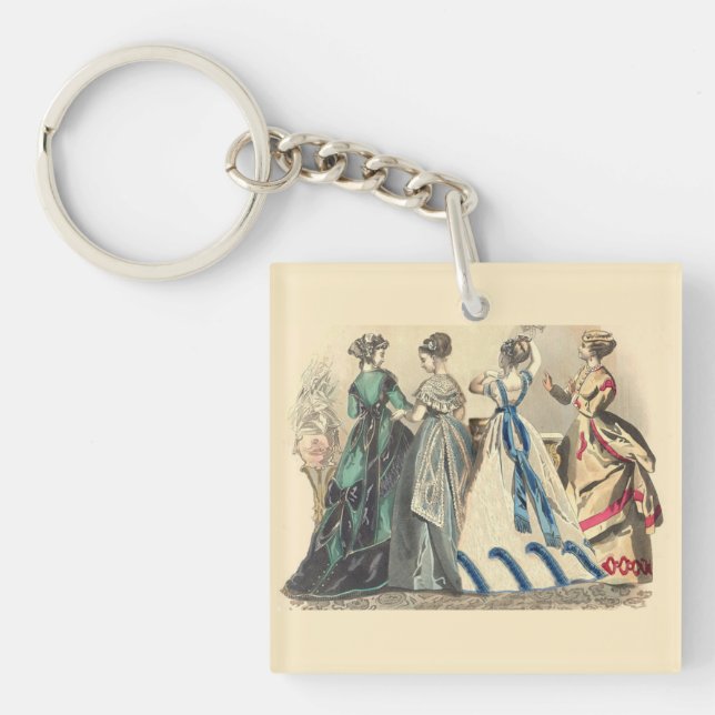 Elegant Victorian Ladies  Key Ring (Front)