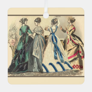 Elegant Victorian Ladies Metal Tree Decoration