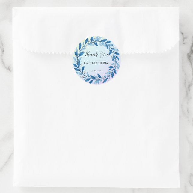 Elegant Victorian Navy Blue Daisy Floral Botanical Classic Round Sticker (Bag)