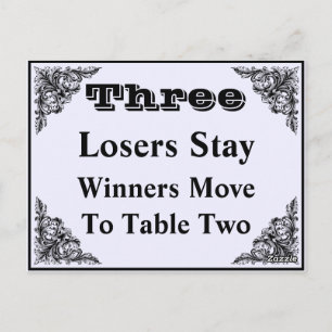 Elegant Victorian Ornament Bunco Table Card #3