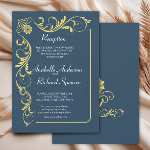 Elegant Victorian Reception Wedding  Invitation